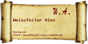 Weiszfeiler Alex névjegykártya