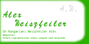 alex weiszfeiler business card